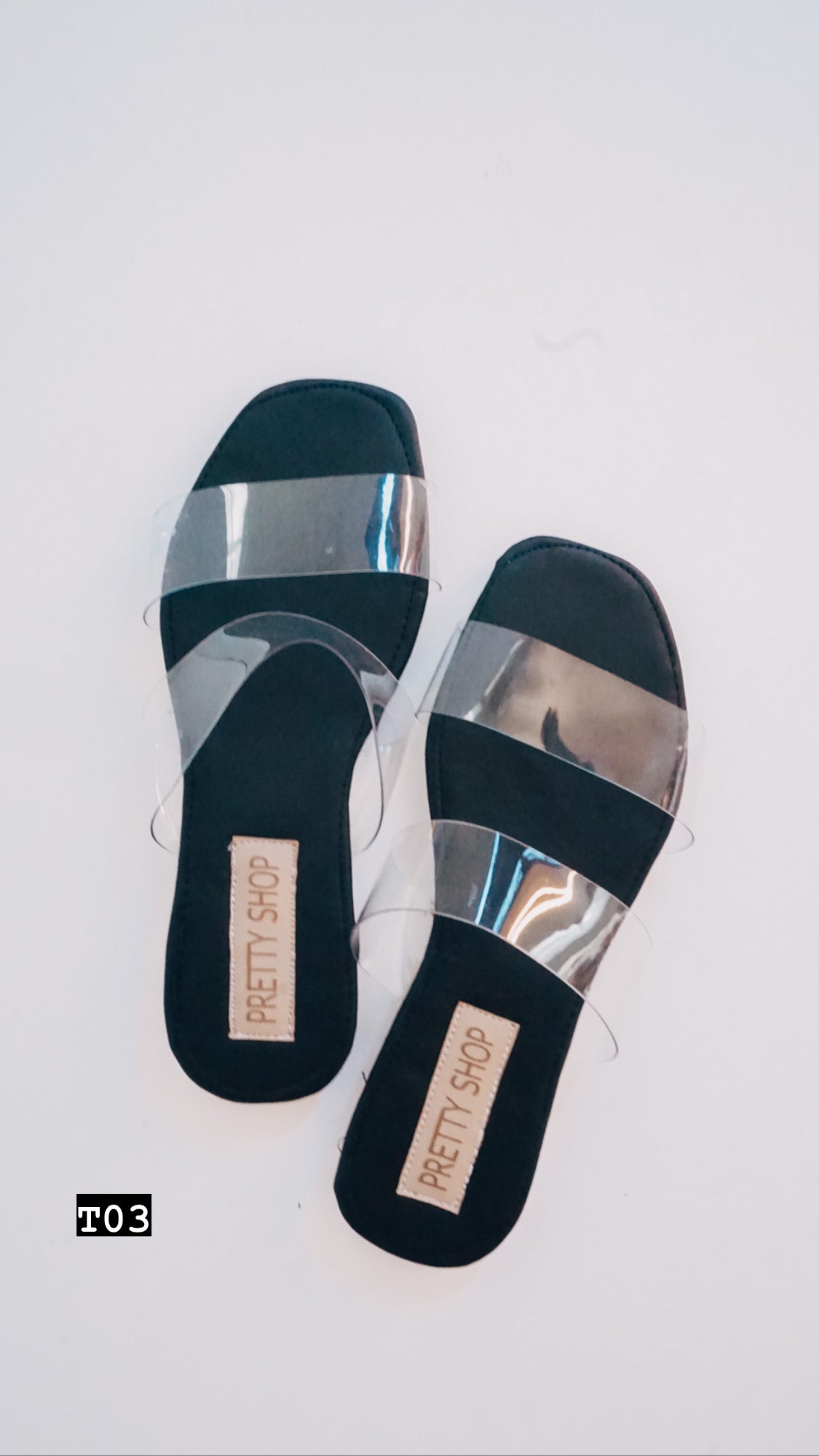 Sandalias Transparente Doble